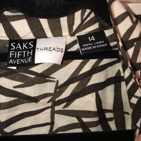 Saks Fifth Avenue Threads 2-piece linen set. - Picture 2 of 8